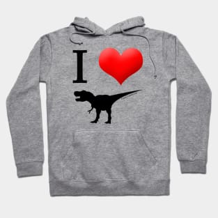 I Heart Dinos #black Hoodie